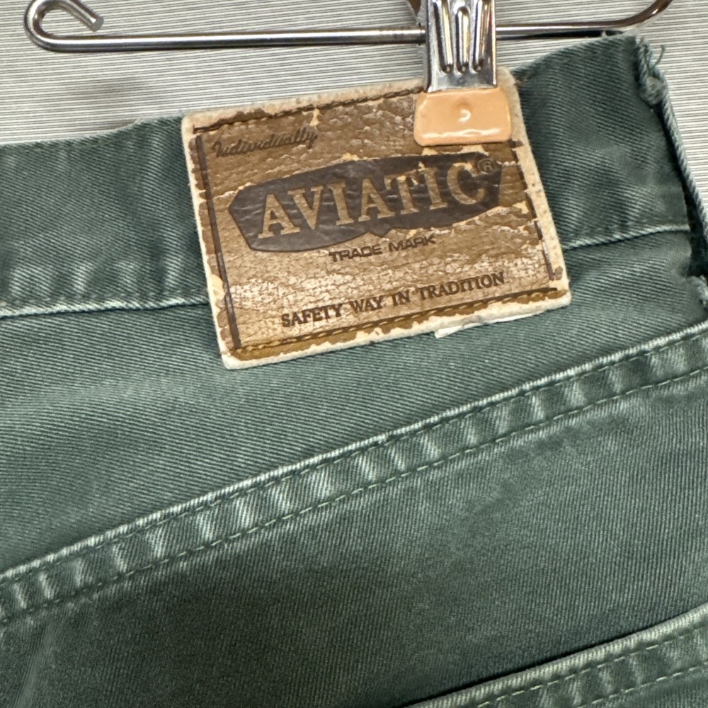 Vtg Aviatic Blue Green Button Fly Jeans - Italy - READ 31" Waist 30" Inseam Teal - Picture 4 of 11